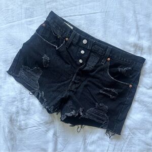 Levi’s distressed shorts